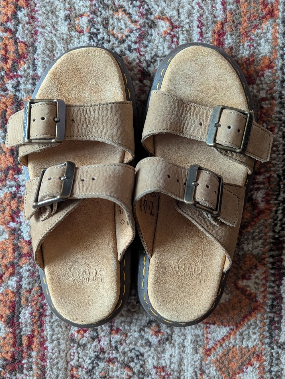 Dr. Martens Josef Nubuck Leather Slide Sandals
